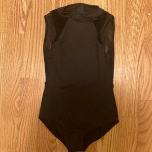 Mirella black leotard size 6x